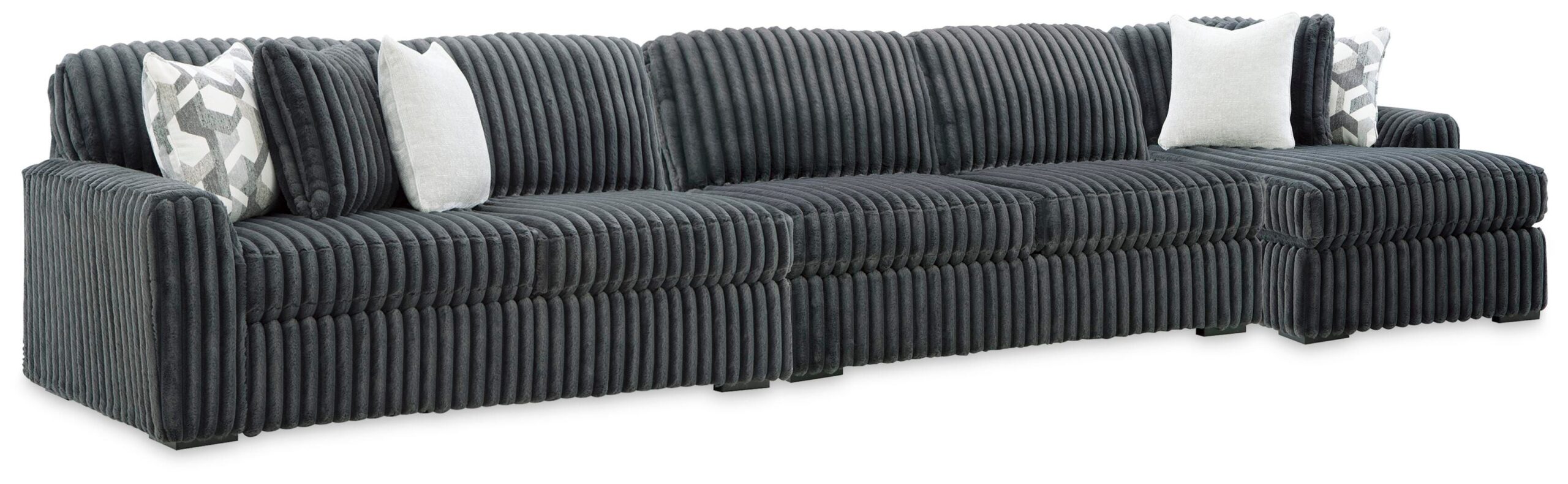 bcf5906fd325f0d543115ed21625c78e Midnight-Madness 3-Piece Sectional with Chaise - Image 1