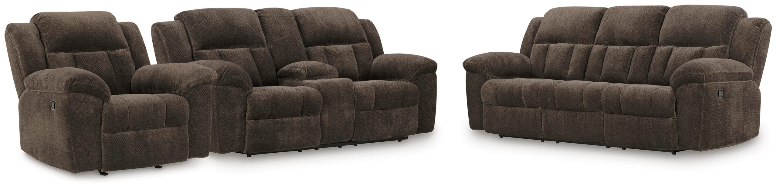 be3b6c03b89ece6b2d46625bc07944cc Frohn Reclining Sofa, Loveseat and Recliner - Image 1