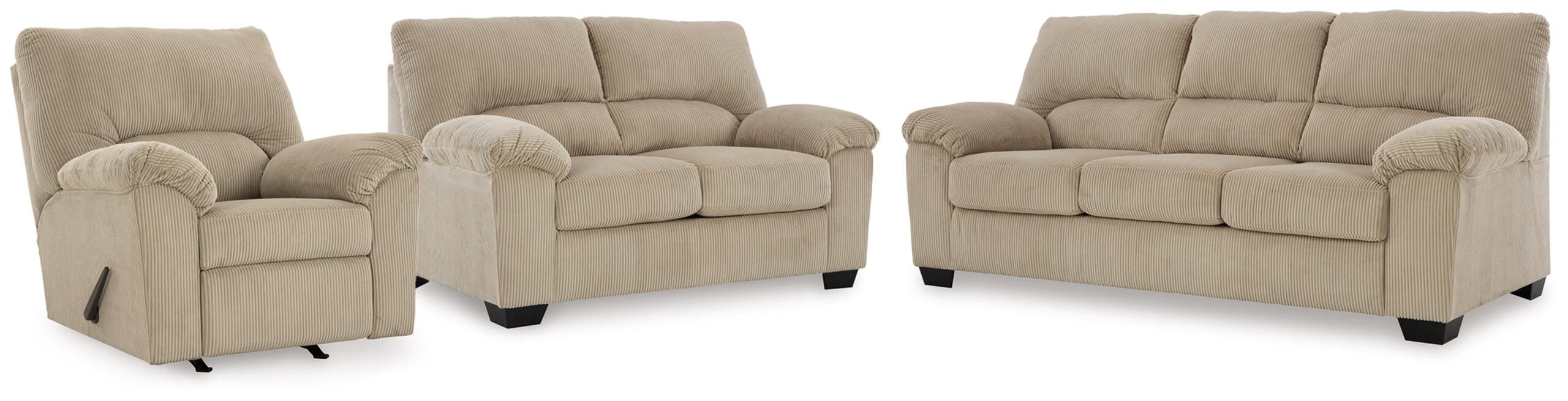 c081f4af392a3a8bf0a14e8d198cacf6 SimpleJoy Sofa, Loveseat and Recliner - Image 1