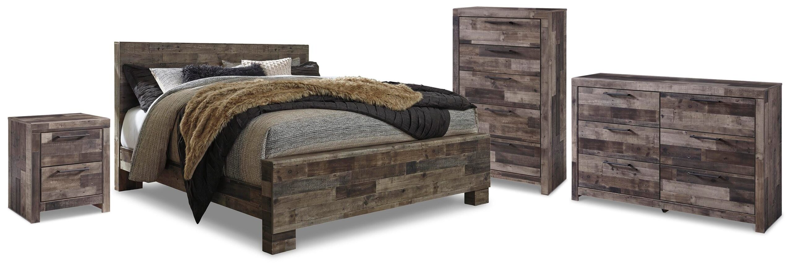 c86409eeef13283323dc1b66a53f3e8a Derekson Queen Panel Storage Bed, Dresser, Chest and Nightstand - Image 1