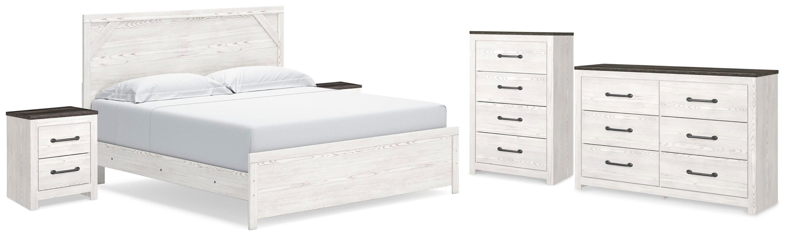 c8bd7ef38b0116fb9a8485ed4ac9b77f Gerridan King Panel Bed, Dresser, Chest and 2 Nightstands - Image 1
