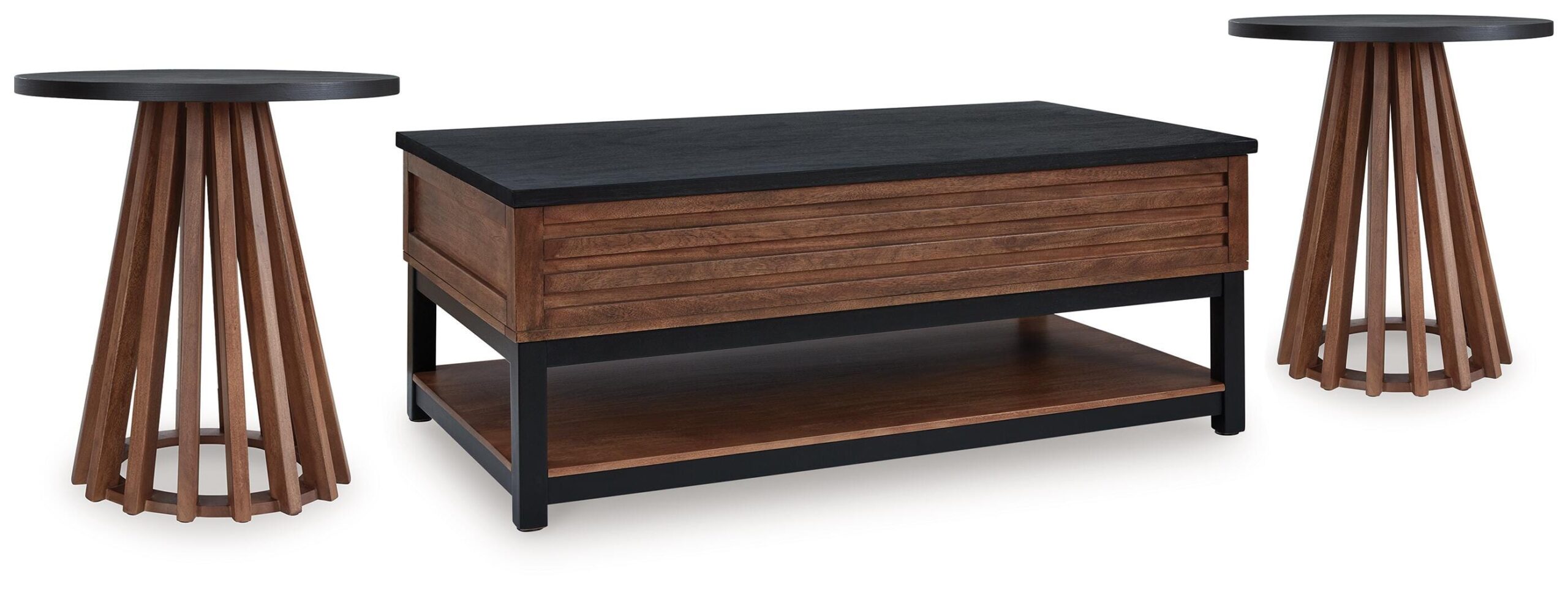 ce12380fec3ddcb21c23e490bf5f4dc9 Kallari Coffee Table and 2 Ends - Image 1