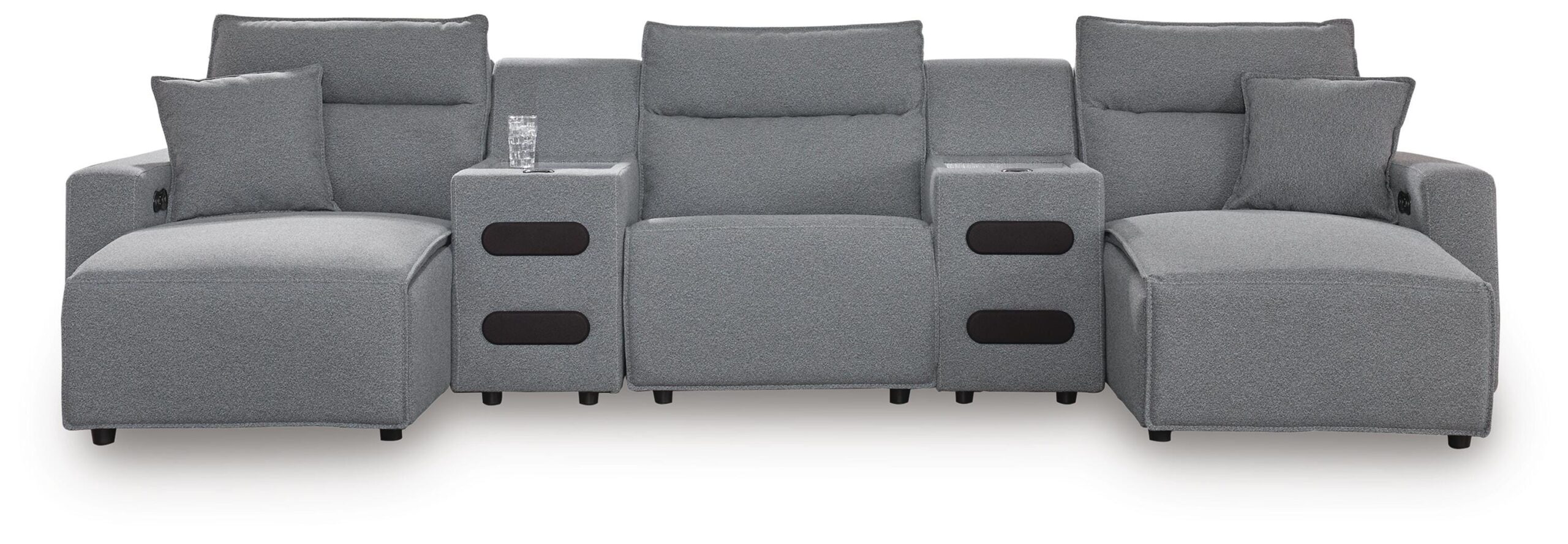 d2f3c9228439b862ec2214080cc04a1c Modmax II 5-Piece Power Reclining Sectional with Chaise and Audio Consoles - Image 1
