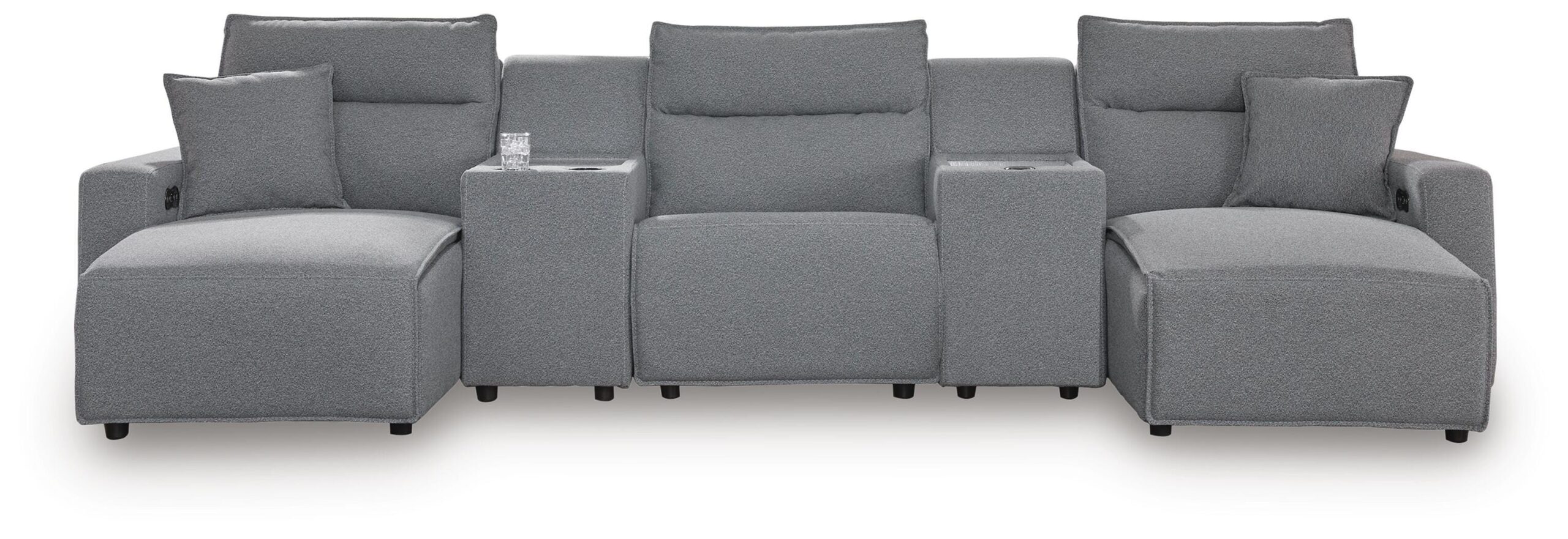 d421df955f8b40c914a1e4b2710ec3db Modmax II 5-Piece Power Reclining Sectional with Chaise and Consoles - Image 1