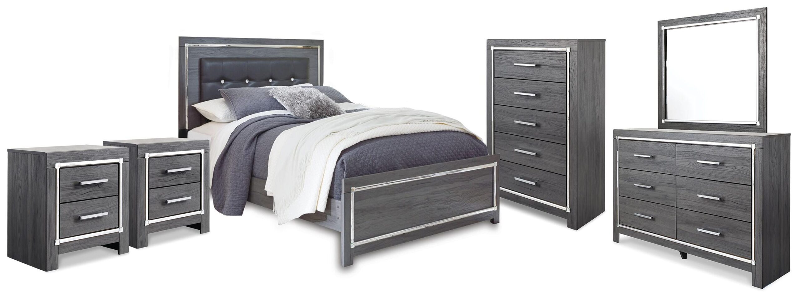 d65217df00e06a3e06f19273e83fc989 Lodanna Queen Panel Bed, Dresser, Mirror, Chest and 2 Nightstands - Image 1