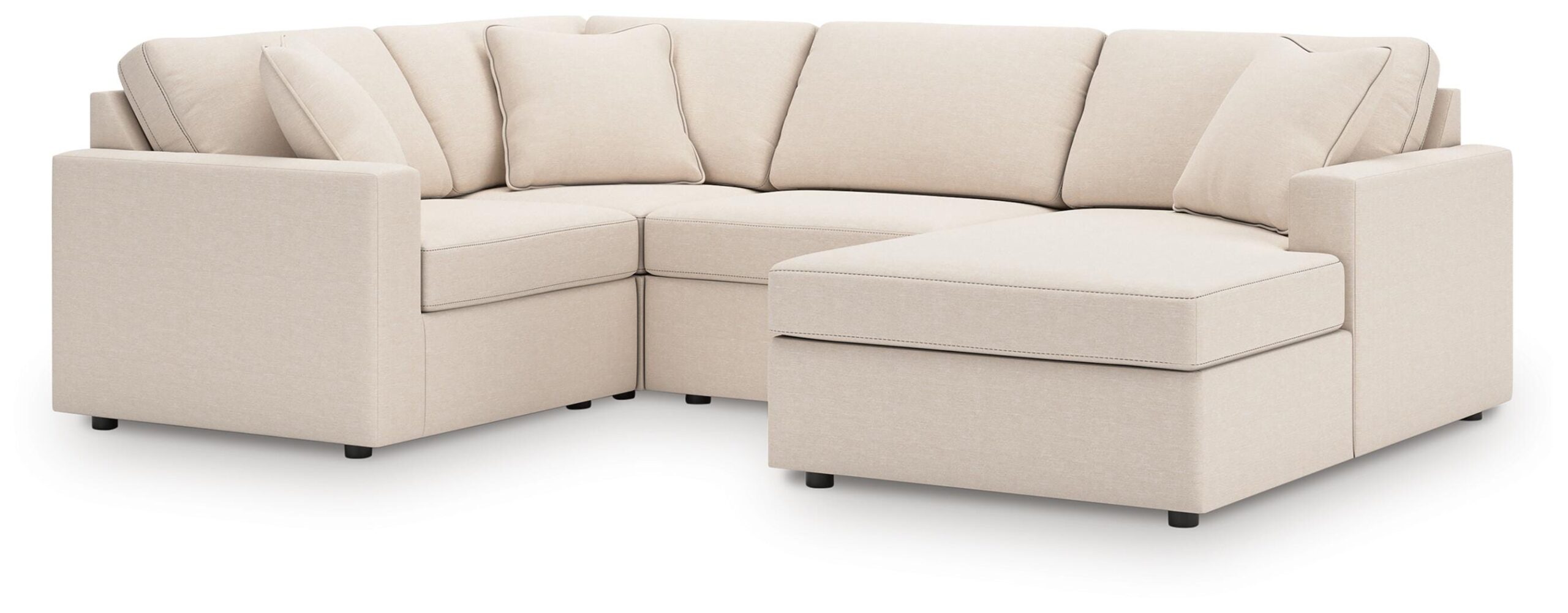 d7690d99fed3fe0a3d503e1337f3baed Modmax 4-Piece Sectional with Chaise - Image 1