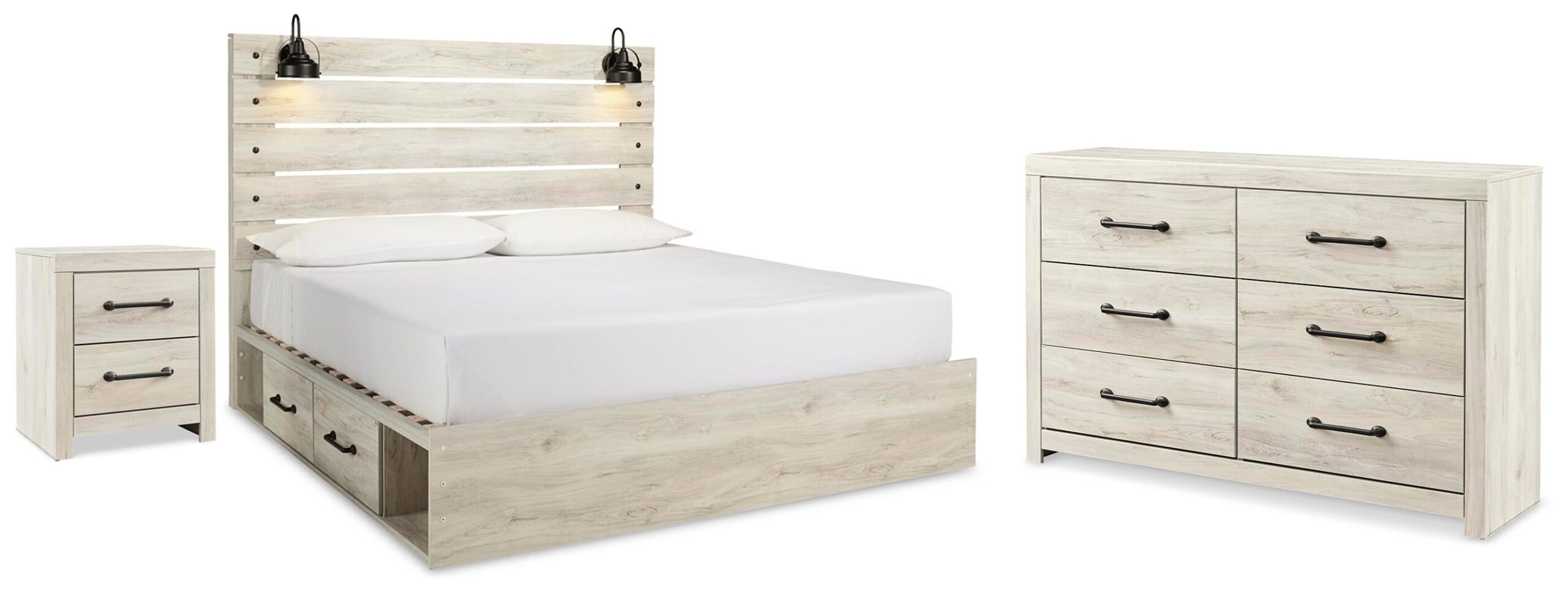 d8e0e601a3f61e827732ccf25c7a16a3 Cambeck King Panel Storage Bed. Dresser and Nightstand - Image 1