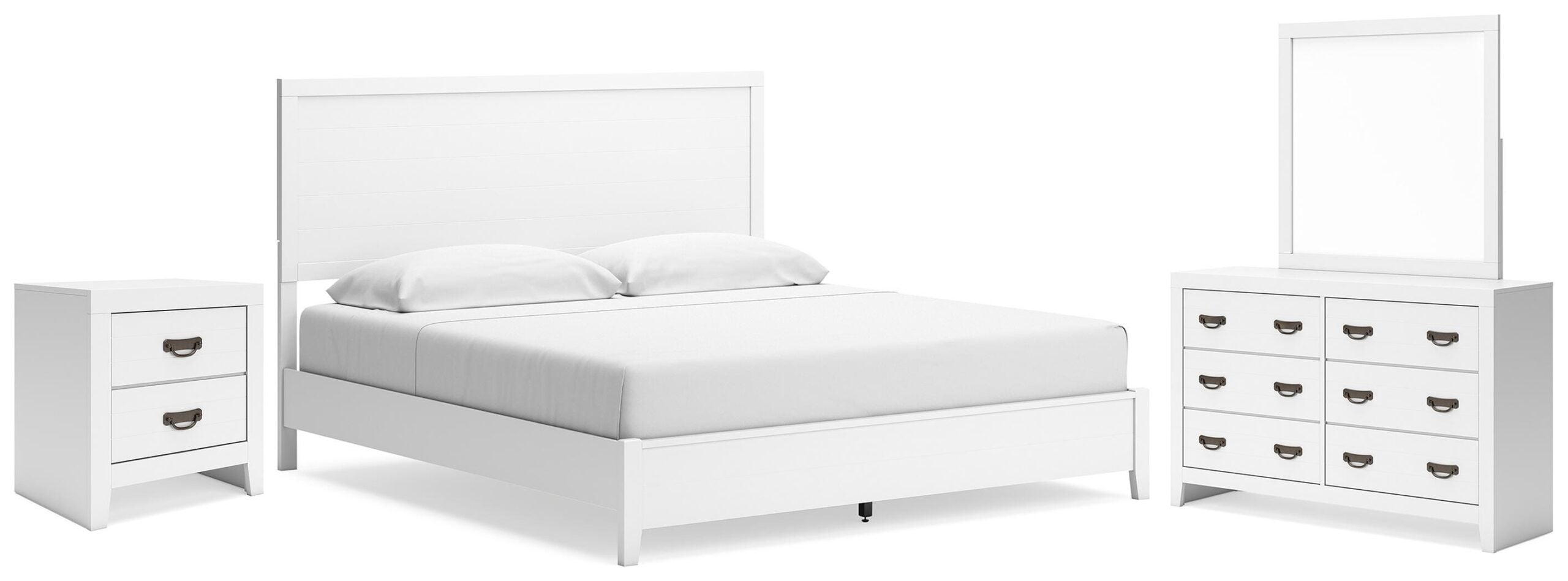 dc8f2a06c746169bb88d78570718e343 Binterglen King Panel Bed, Dresser, Mirror and Nightstand - Image 1