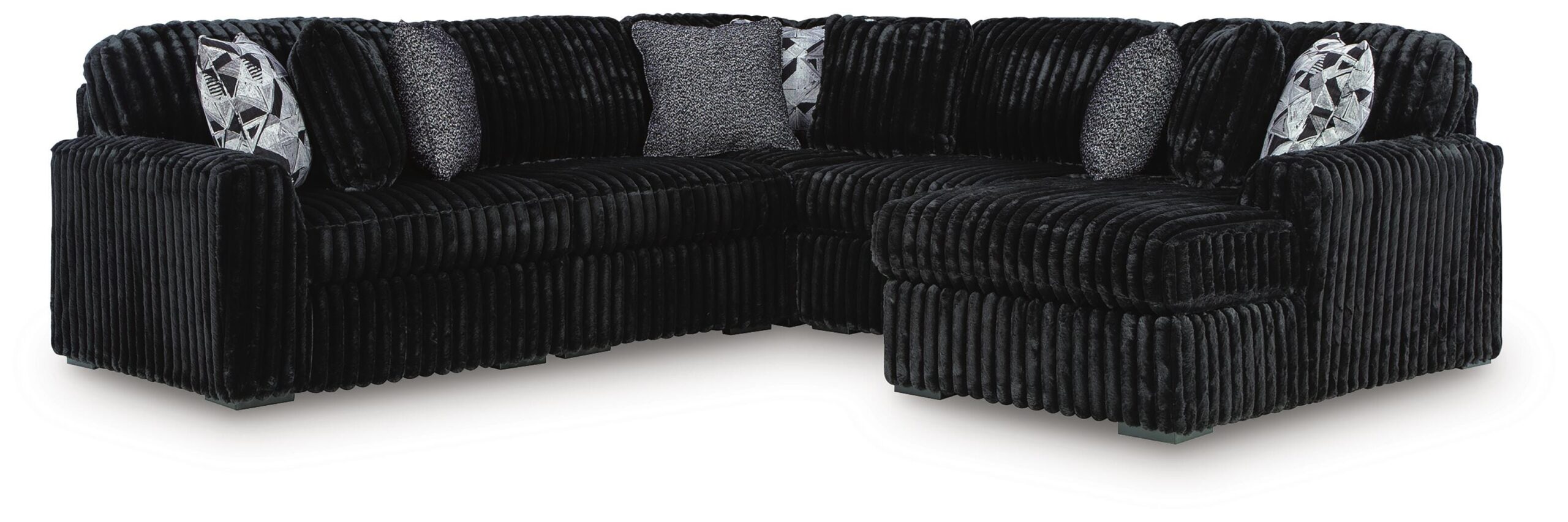 e03d8527e4cdbfd779d961656e132c86 Midnight-Madness 5-Piece Sectional with Chaise - Image 1