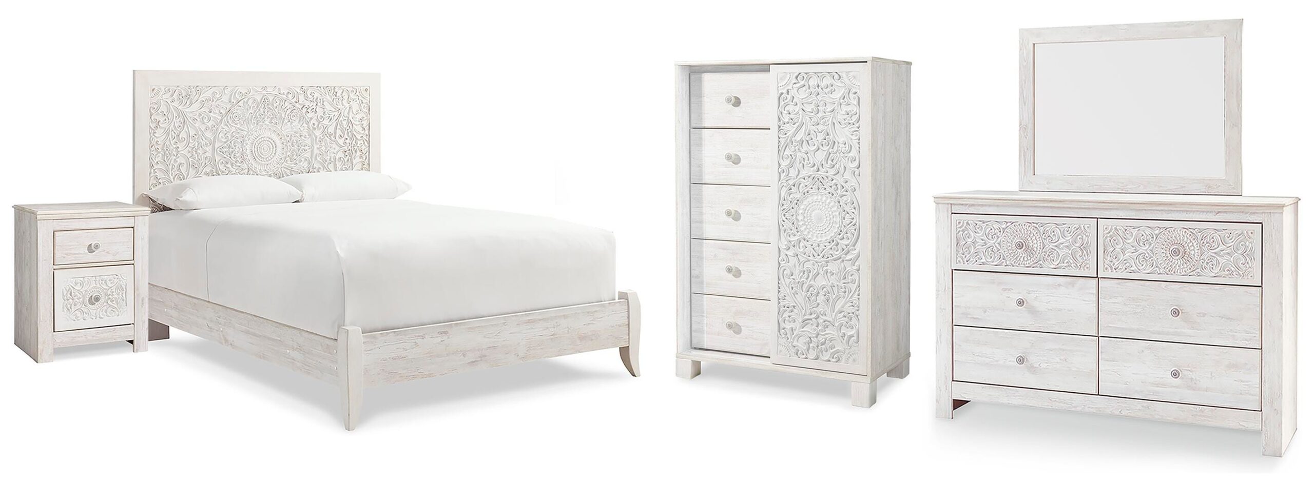 e11b58818fcb09c0aa7286a29cb50cb2 Paxberry Queen Panel Bed, Dresser, Mirror, Chest and Nightstand - Image 1