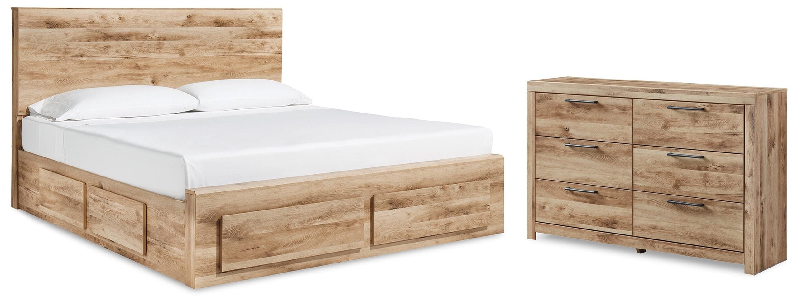 e2c421a9988f57bea61e17821149e142 Hyanna King Panel Storage Bed and Dresser - Image 1