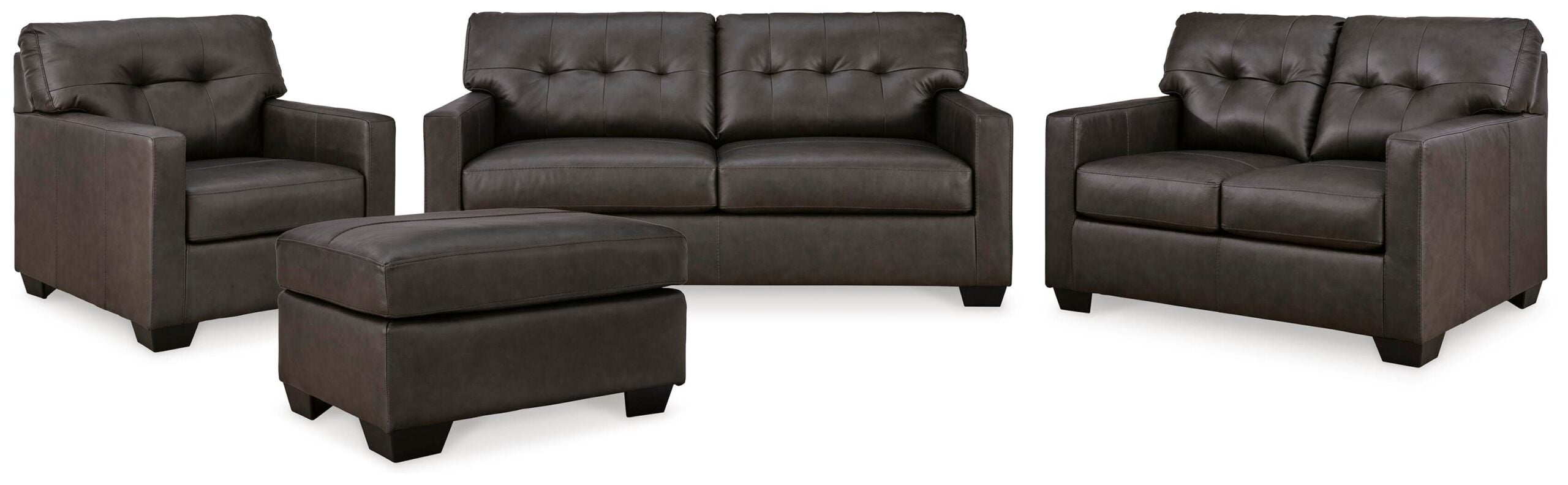 e3e1f97617589c39112437321f1887ee Belziani Sofa, Loveseat, Oversized Chair and Ottoman - Image 1