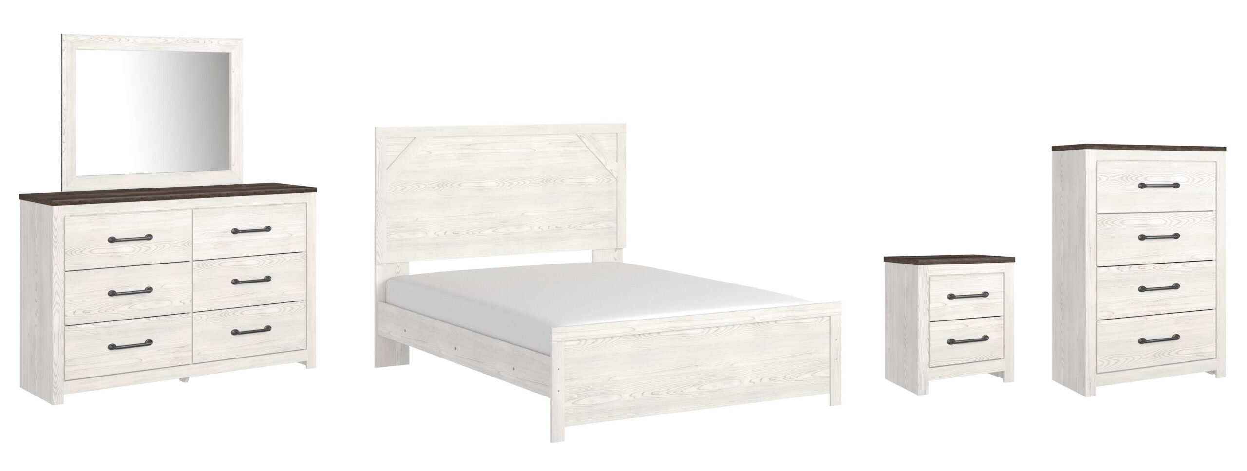 e4a3da6c5ed84d1eb1f779179c594896 Gerridan Queen Panel Bed with Dresser and Mirror, Chest and Nightstand - Image 1