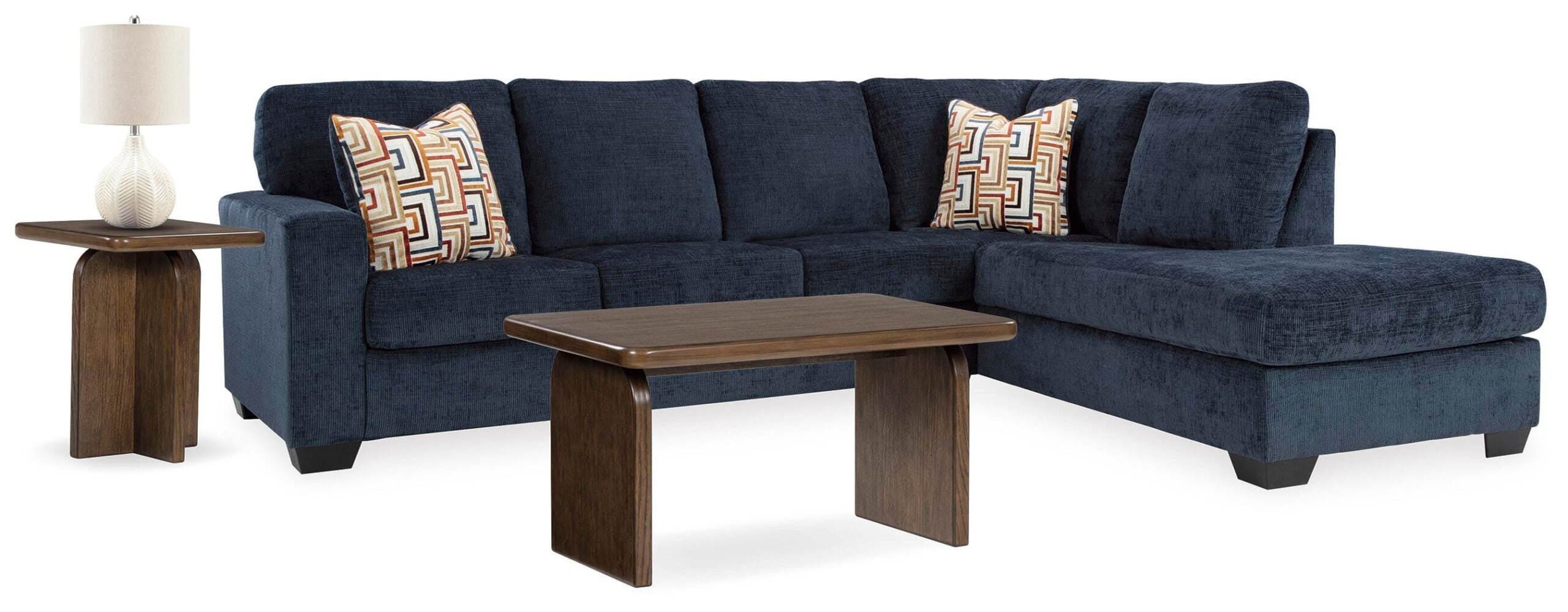 e7275369cf14f4d89a1ef4a6244b0218 Aviemore 2-Piece Sectional, Occasional Table Set and Lamp - Image 1