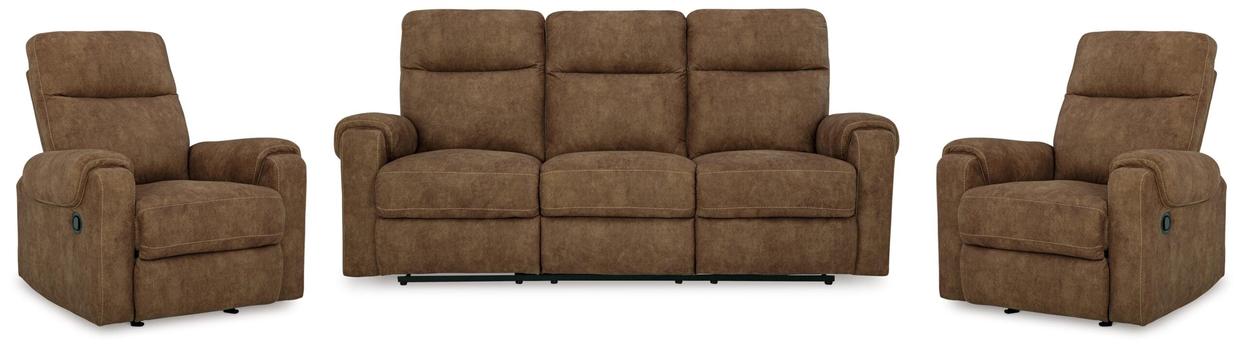 e7ad94968660ebbed4be4e7d93c1558f Edenwold Reclining Sofa and 2 Recliners - Image 1