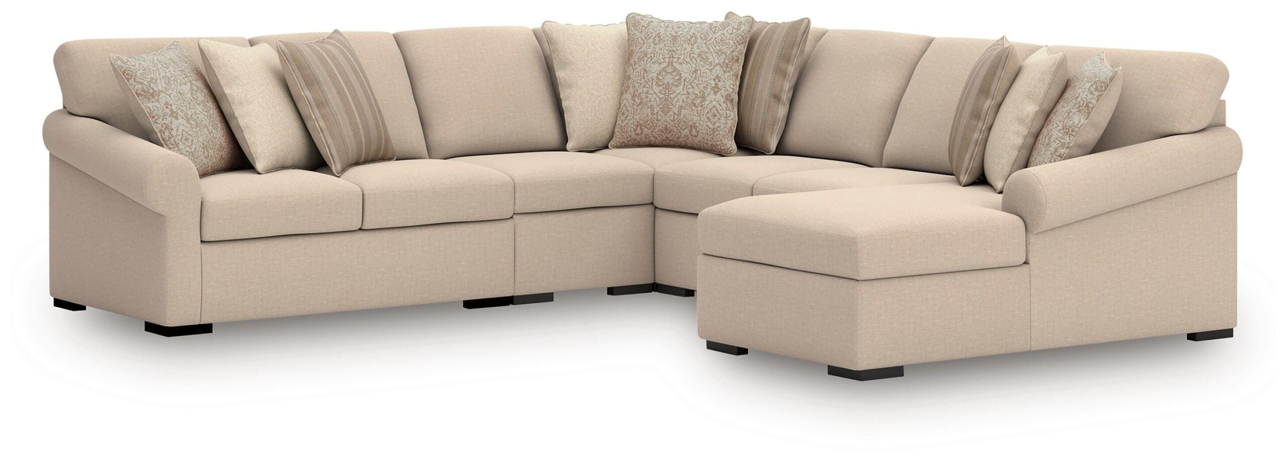 e8a48fe09a396593eea56e5a5fea955e LadyMae 5-Piece Sectional with Chaise - Image 1
