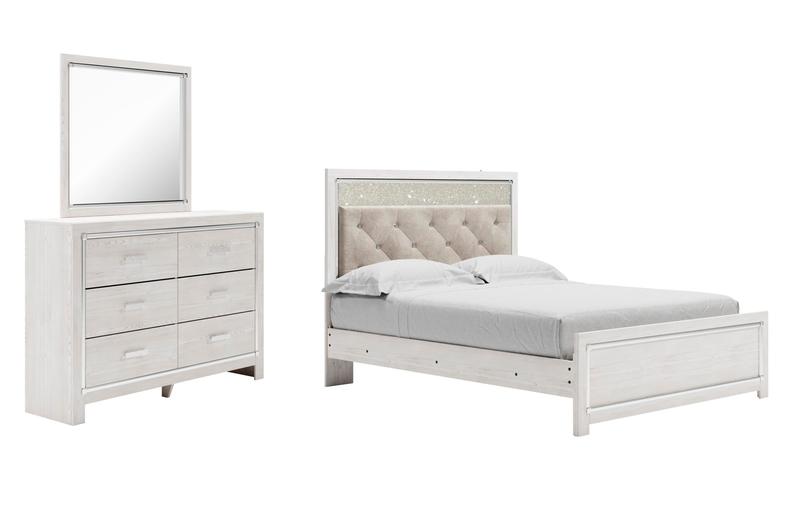 ebe35036a4cf3cabd4f464606adbc6df Altyra Queen Panel Bed, Dresser and Mirror - Image 1