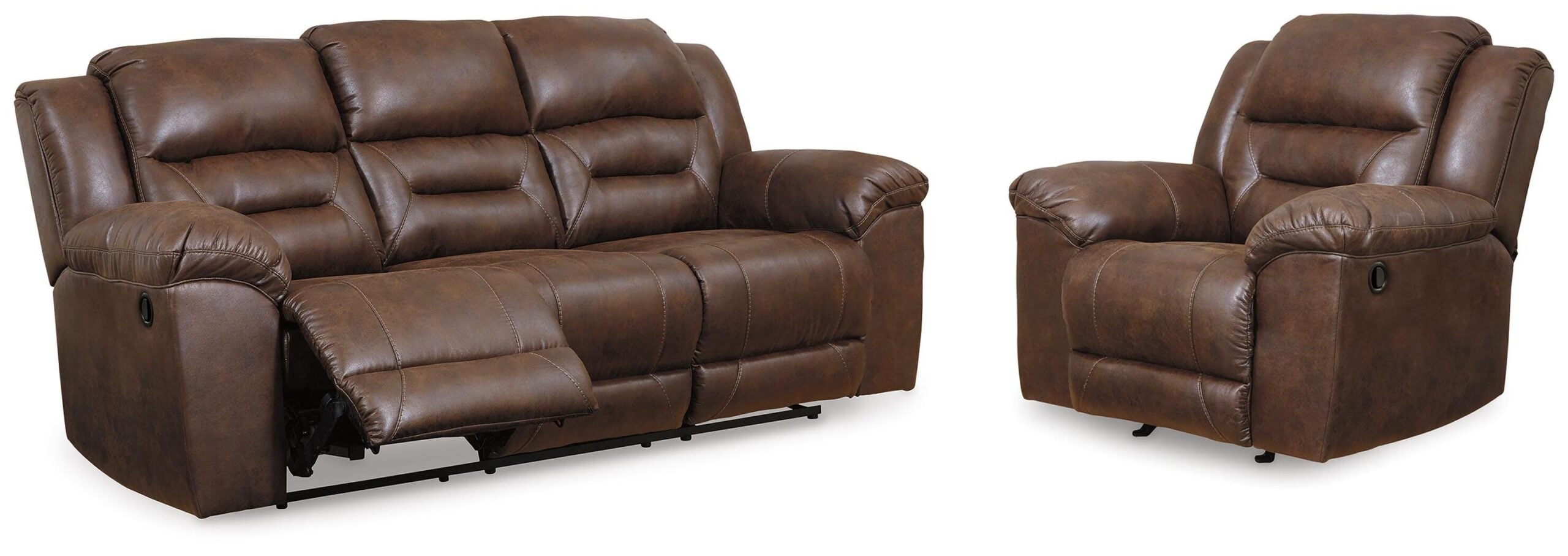 edecbbecff8346b9f0f3a0a8a79d0ea6 Stoneland Reclining Sofa and Recliner - Image 1