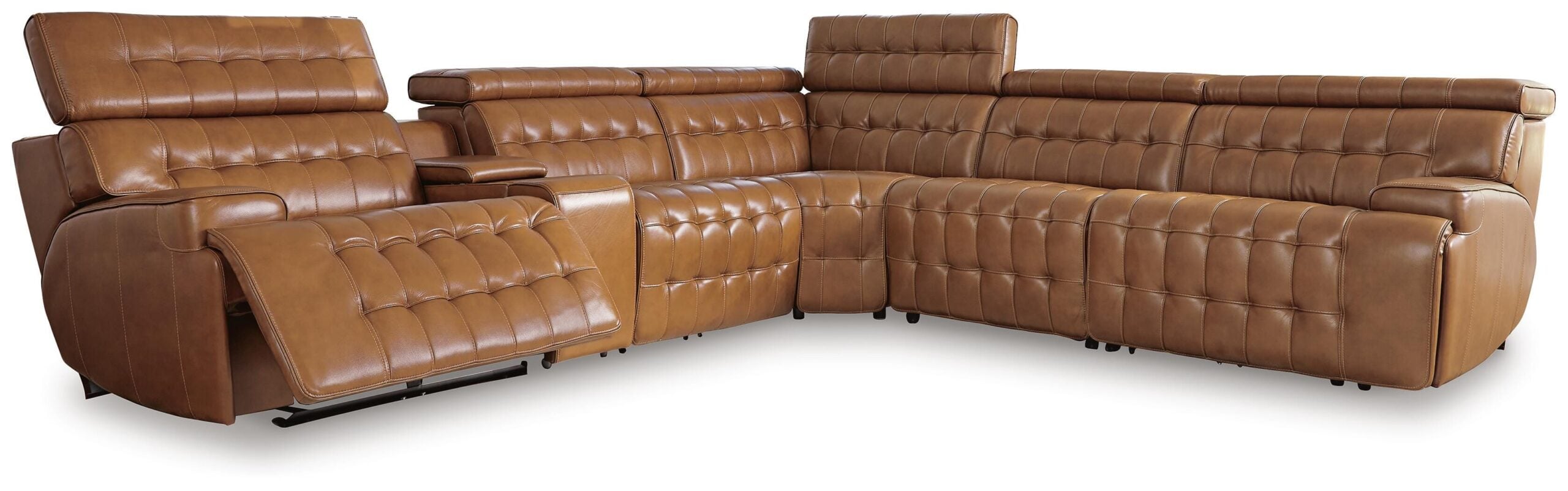 f2a6bec2846e67a3281b10692049fb24 Temmpton 6-Piece Power Reclining Sectional - Image 1