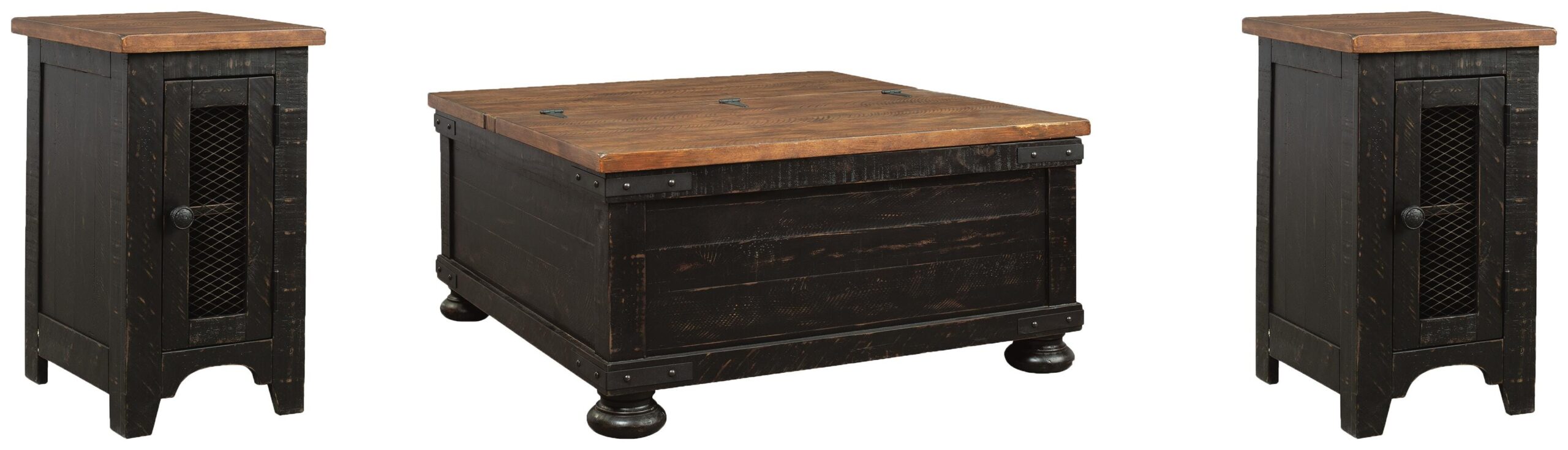 f300a533afee04db0a2739522ebfe8ef Valebeck Coffee Table and 2 Chairside End Tables - Image 1