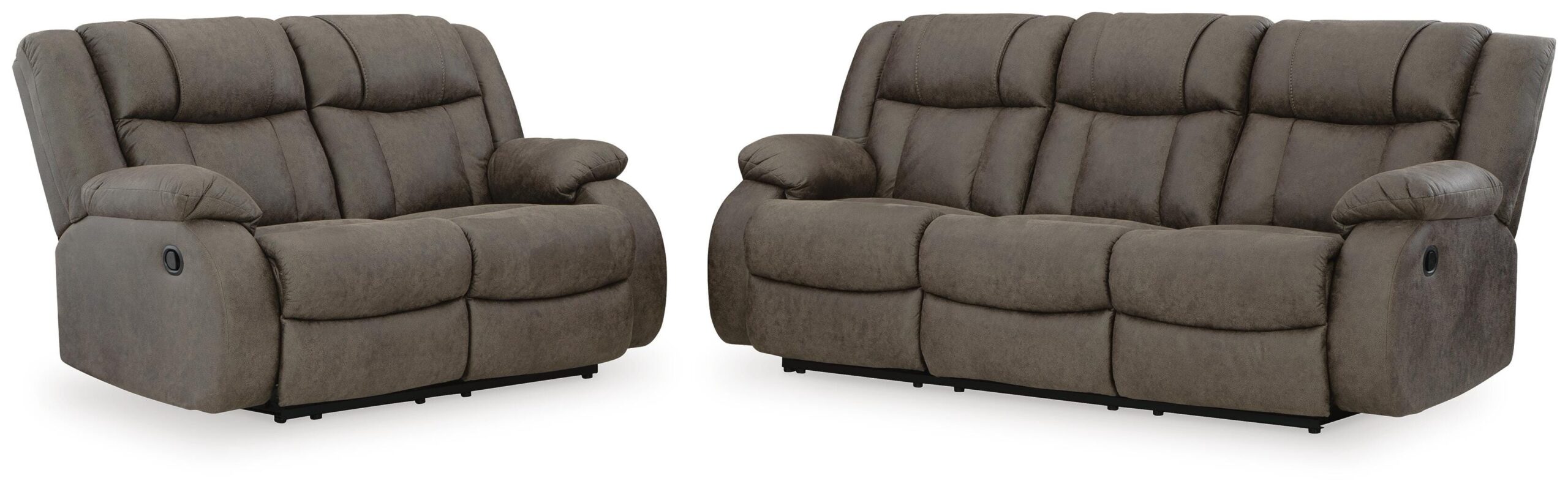 f88ad011a3586e1486e9fc7465cfe27e First Base Reclining Sofa and Loveseat - Image 1