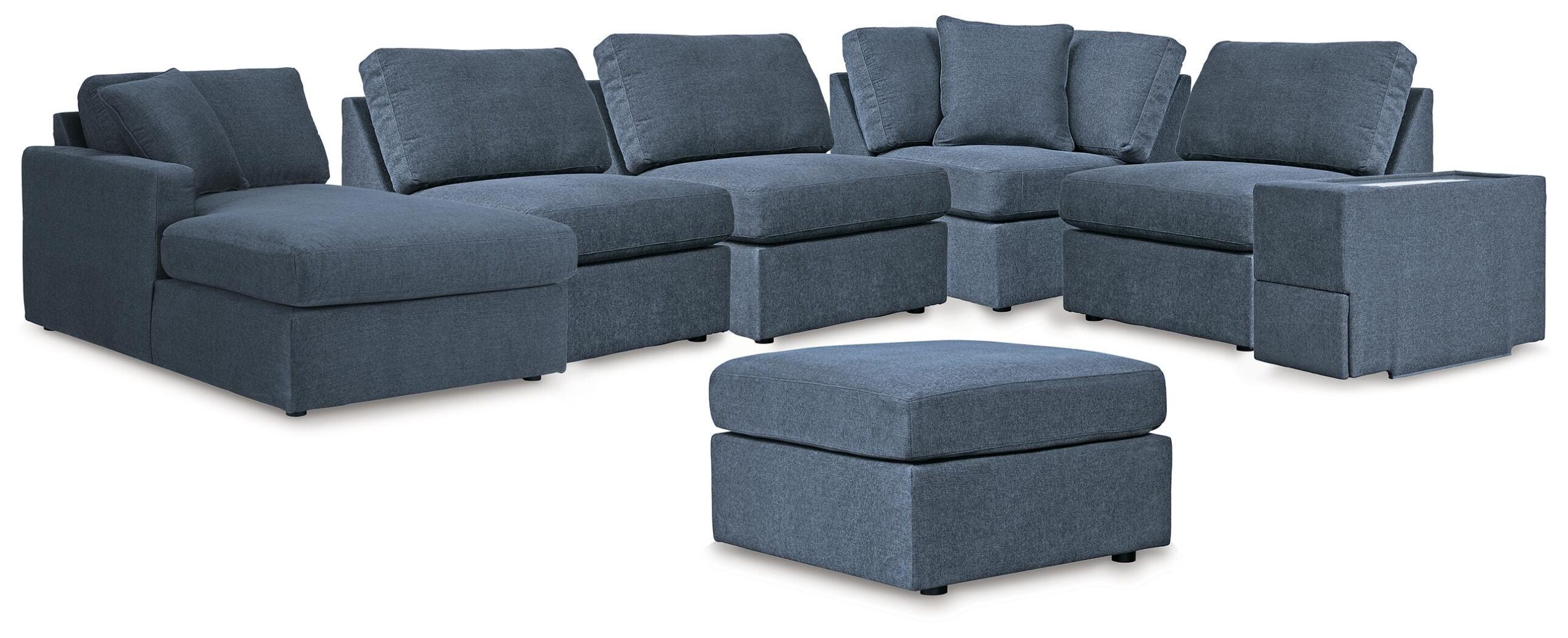 f90c6e8d34059857e63b58db42527dbc Modmax 6-Piece Sectional with Chaise and Ottoman - Image 1