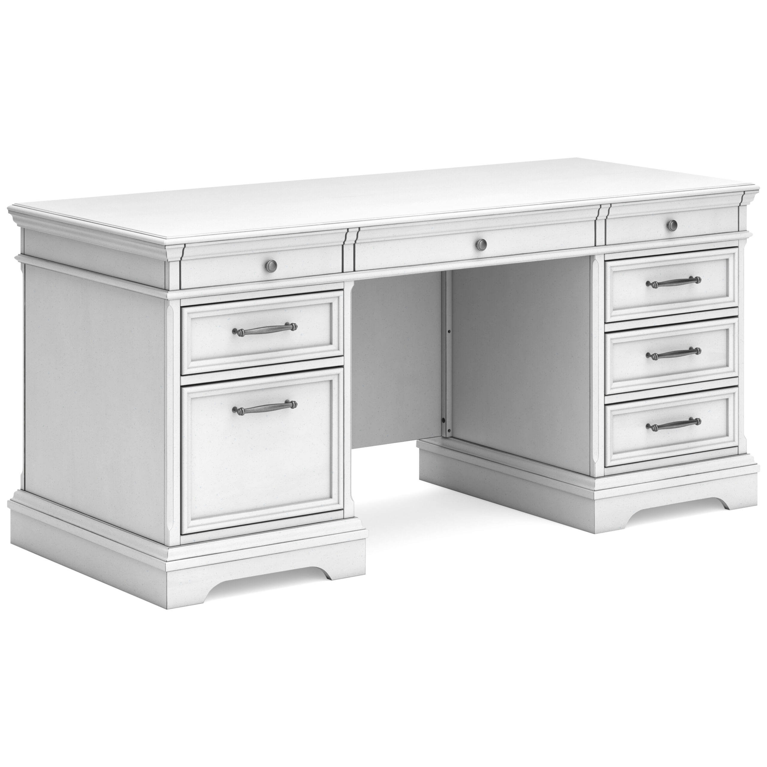 fc205d2abcfdfe8bfa358ec391ef096c Kanwyn Home Office Desk - Left Facing Pedestal - Image 1