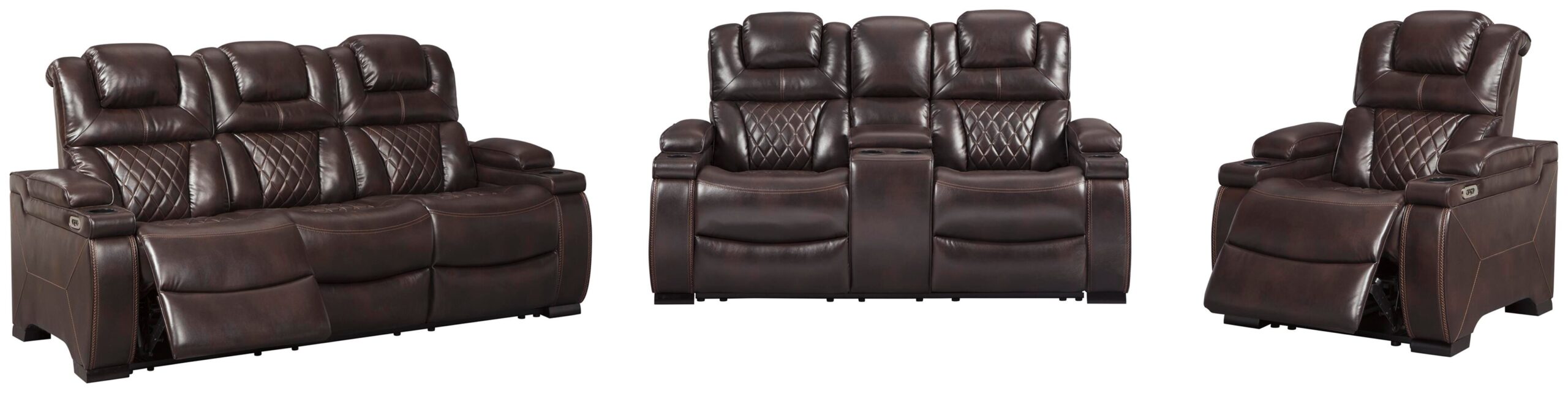 fdbf68e37c69a9ec8d7a4d07f48cc737 Warnerton Power Reclining Sofa and Loveseat with Power Recliner - Image 1