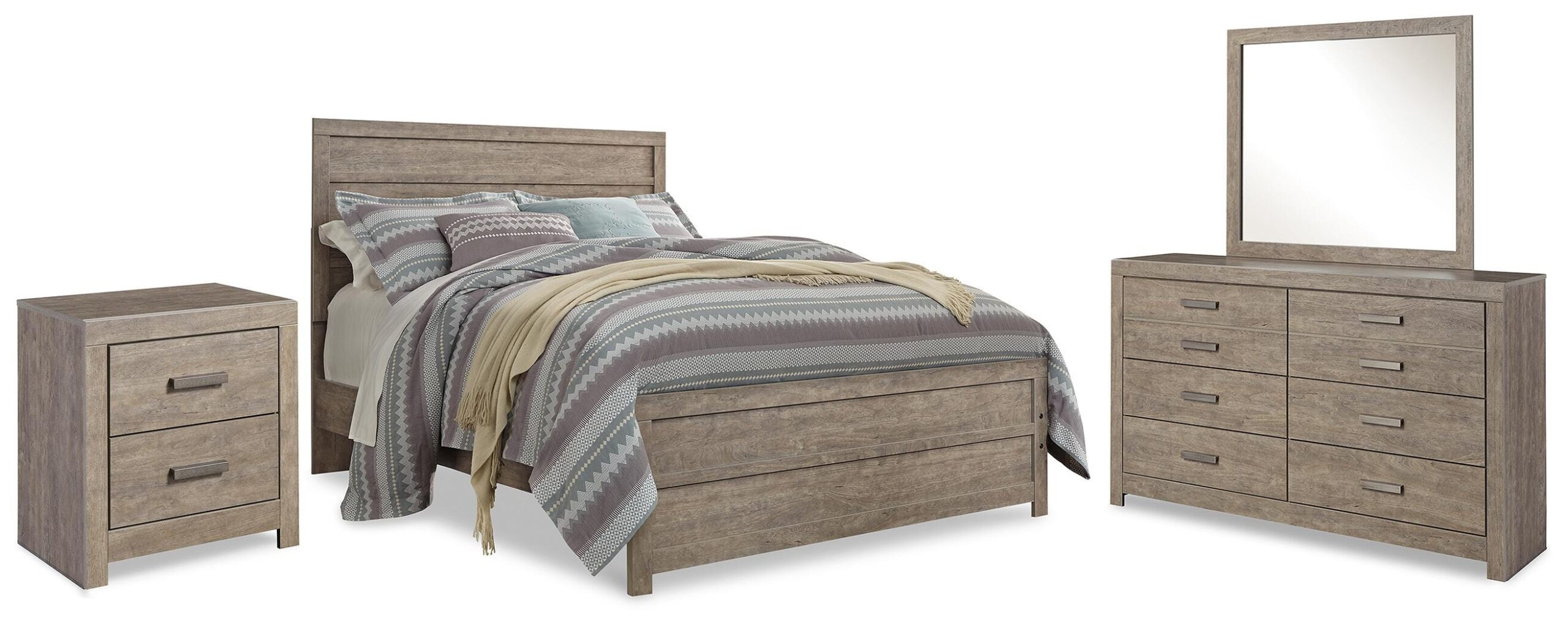 fefddcd57529288dc10fbccaf88ccf46 Culverbach Queen Panel Bed, Dresser, Mirror and Nightstand - Image 1