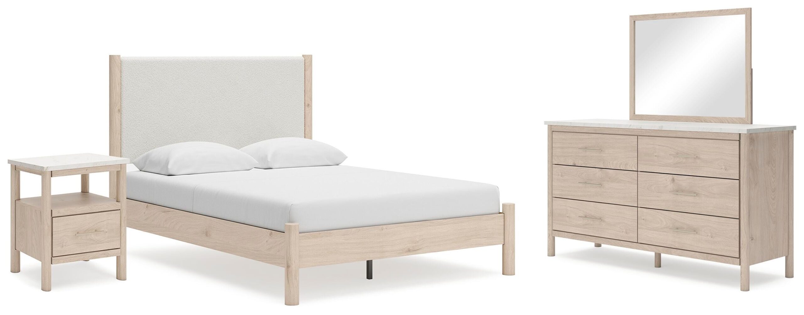 ff1c798e0eb46b8158455474df7f3e4e Cadmori Queen Panel Bed, Dresser, Mirror and Nightstand - Image 1