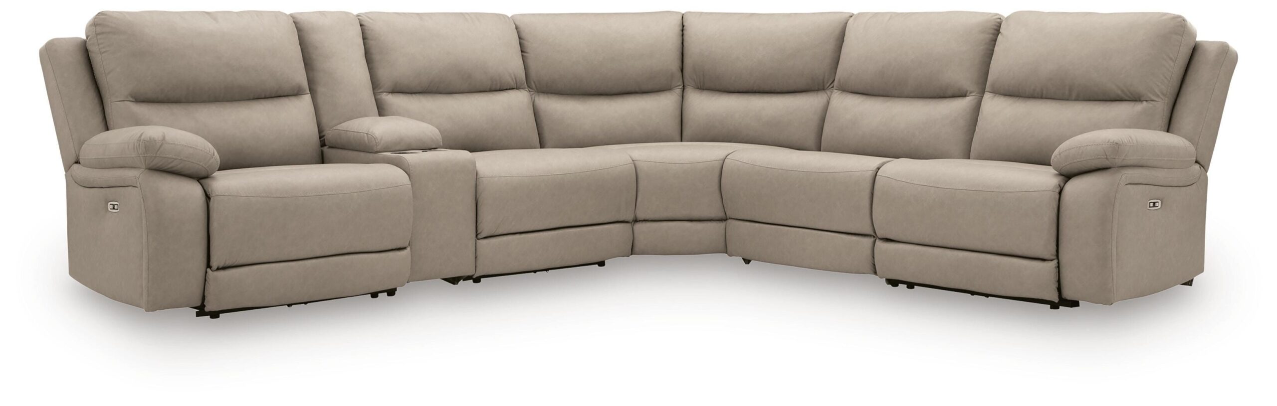 ff3d545f6f5ba5eddb63a6883d04d60b Narwhal Place 6-Piece Reclining Sectional with Storage Console - Image 1